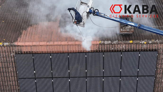 Kaba dakreiniging Lommel - stoomreiniging voor en na foto Lommel